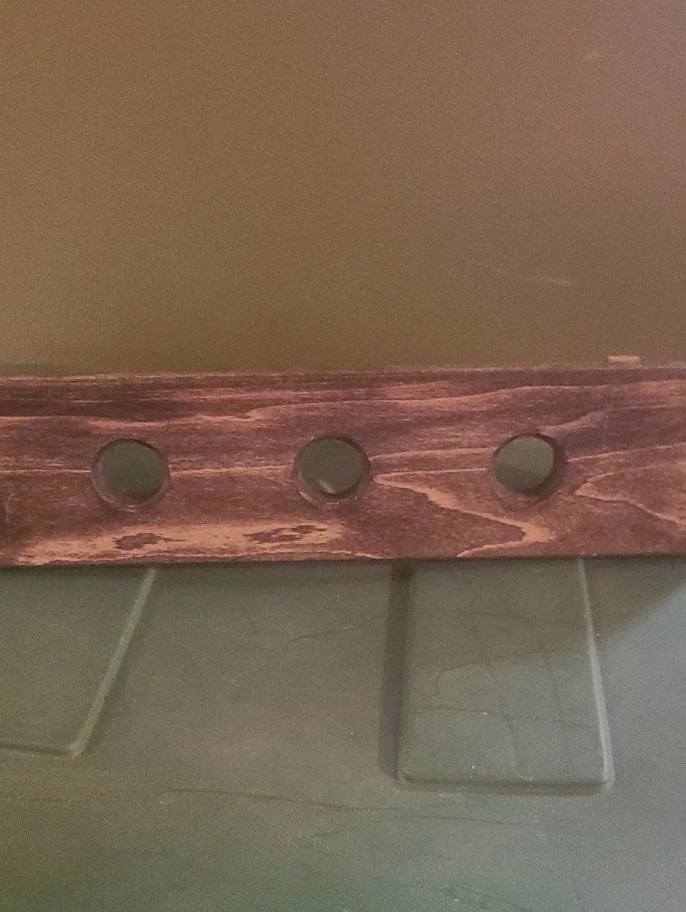Rustic Brown Wooden Wine Rack